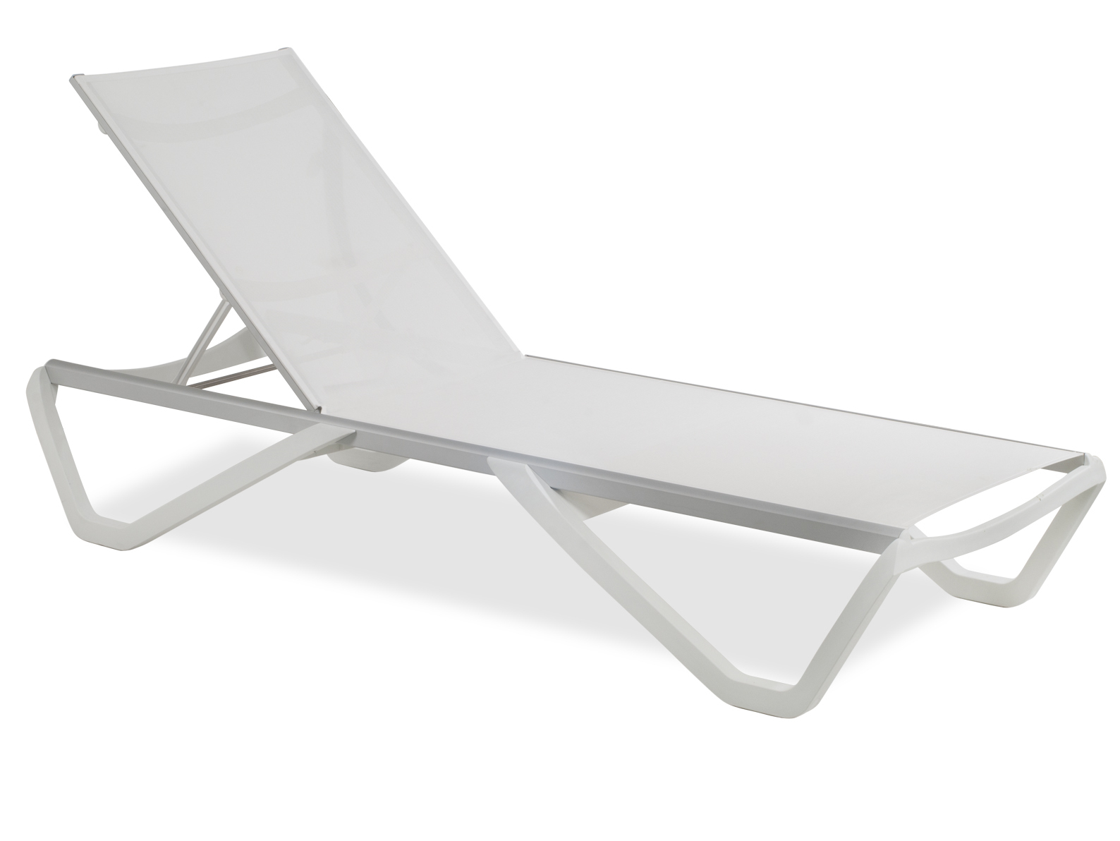 Zahradní lehátko Wave bílé
