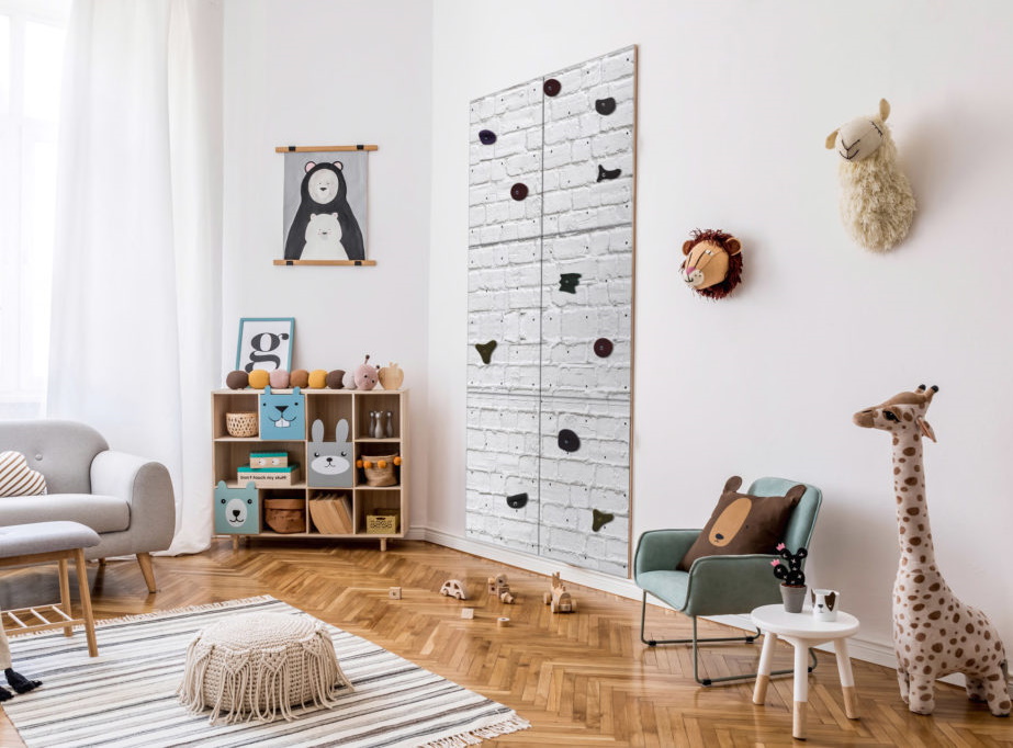 Levně e-matrace.com Lezecká stěna pro děti White Brick