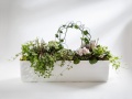 Samozavlažovací truhlík Berberis 80x19,5x19,7 cm, bílá / zelená