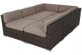 Zahradní ratanová pohovka Kansas Maxi Brown / Brown Melange