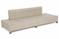 Zahradní ratanová pohovka Milano Brown Mat / Brown Melange