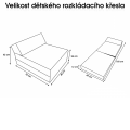 Dětské rozkládací křeslo - černé