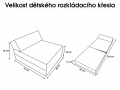 Dětské rozkládací křeslo tmavě hnědé