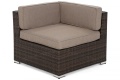 Zahradní ratanová pohovka Kansas Maxi Brown / Brown Melange