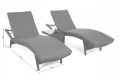 Sestava lehátek Marbella White / Grey + stolek
