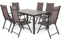 Zahradní sestava Ibiza Pollywood 150 cm Grey / Taupe 6+1