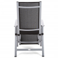 Zahradní židle Ibiza Relax Silver / Black