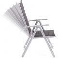 Zahradní sestava Ibiza Pollywood 185 cm Silver / Black 8+1