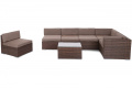 Zahradní ratanová pohovka Kansas Maxi Brown / Taupe