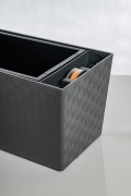 Samozavlažovací truhlík Supreme 75x19x19 cm, šedá