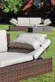 Zahradní ratanová pohovka Milano Brown / Taupe