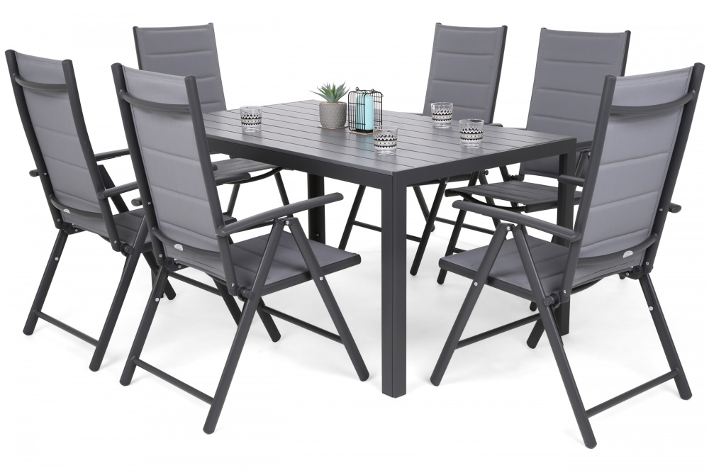 Home&Garden Zahradní sestava Ibiza Pollywood Grey / Window Grey 6+1