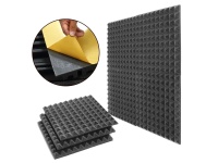 Samolepící akustická pěna jehlan grafit 30x30x3 cm