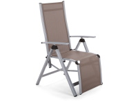Zahradní židle Ibiza Relax Silver / Taupe