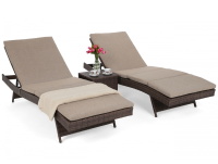 Sestava lehátek Bora Bora Brown / Brown Melange + stolek