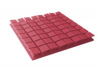 Akustická pěna premium PM-8K-U červená 60x60x6 cm