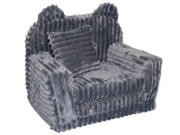 Dětské křesílko Plush šedé