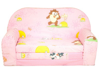 Dětská rozkládací mini pohovka Čertík růžová