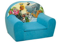 Dětské křesílko Afrika světle modré