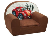 Dětské křesílko Auto světle hnědé