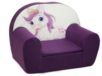 Dětské křesílko Poník fialové