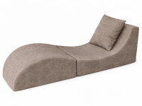 Skládací relaxační křeslo | Lehátko | Taburet | Taupe