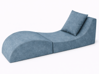 Skládací relaxační křeslo | Lehátko | Taburet | Blue Mirage