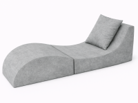 Skládací relaxační křeslo | Lehátko | Taburet | Grey