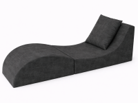 Skládací relaxační křeslo | Lehátko | Taburet | Anthracite