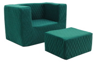 Dětské křesílko + taburet Matt zelené