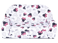 Dětská rozkládací mini pohovka Myška bílá