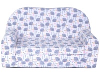 Dětská rozkládací mini pohovka Ježci bílá