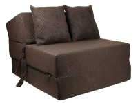 Rozkládací křeslo - matrace pro hosty Comfort hnědé 70x200x15 cm