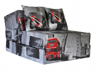 Rozkládací křeslo - matrace pro hosty London underground 70x200x15 cm