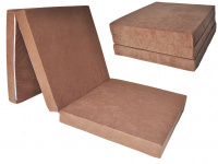 Skládací matrace pro hosty Fun světle hnědá