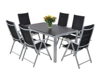 Zahradní sestava Ibiza Pollywood 150 cm Silver / Black 6+1