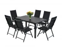 Zahradní sestava Ibiza Pollywood 150 cm Black / Black 6+1