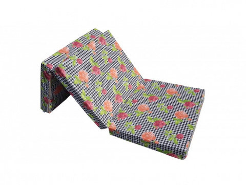Skládací matrace kytky 8 cm 65x195 cm