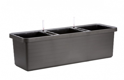 Samozavlažovací velkoobjemový truhlík Berberis TRIO 117x39x35 cm, antracit