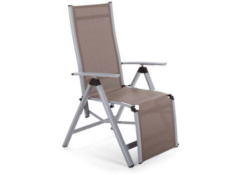 Zahradní židle Ibiza Relax Silver / Taupe