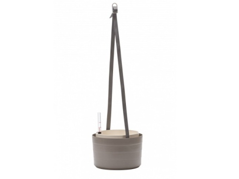Samozavlažovací závěsný květináč Berberis 30 cm, taupe / béžová