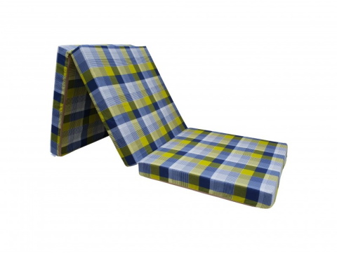 Skládací matrace kostky modré 65x195x8