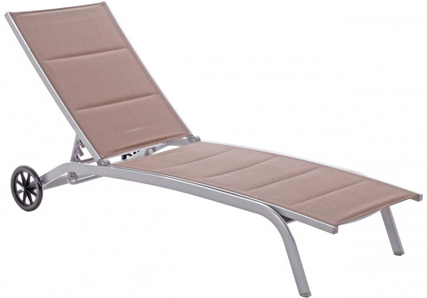 Zahradní lehátko Ibiza Silver / Taupe