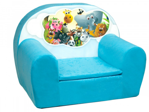 Dětské křesílko Afrika světle modré