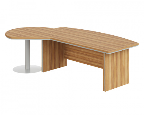 Kancelářský stůl Berlin Lux s jednacím prvkem 255 cm pravá varianta