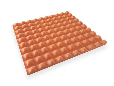 Akustická pěna čokoláda oranžová 50x50x3 cm