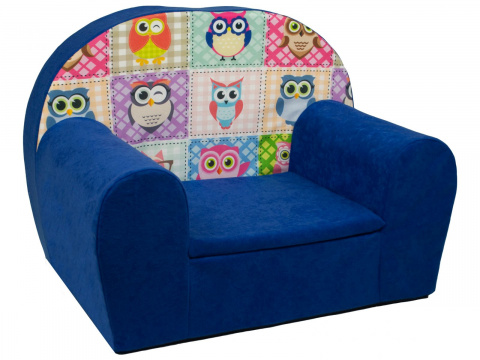 Dětské křesílko Sovičky modré