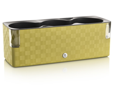Samozavlažovací květináč Cobble Trio 40x14,5x14 cm, zelený