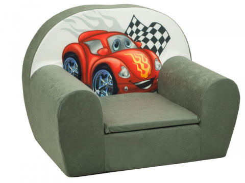 Dětské křesílko Auto šedé