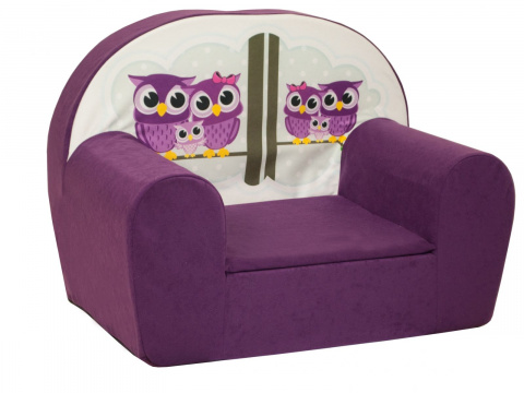 Dětské křesílko Sovy fialové